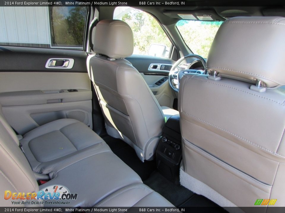 2014 Ford Explorer Limited 4WD White Platinum / Medium Light Stone Photo #19
