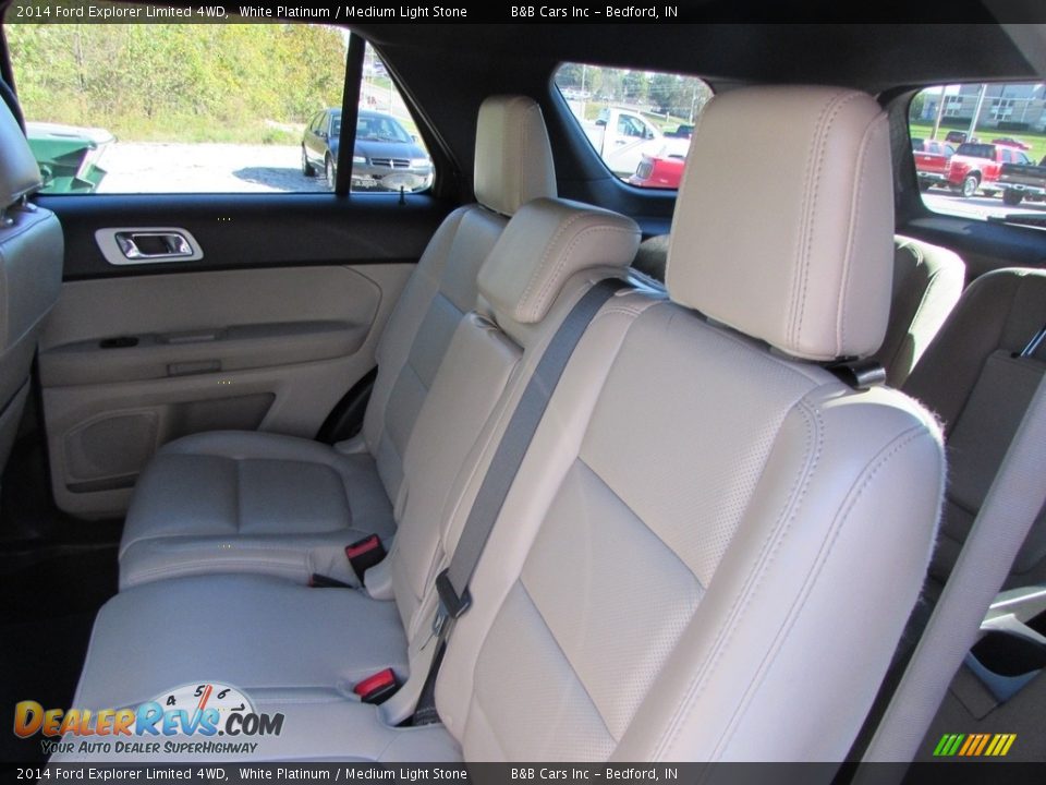 2014 Ford Explorer Limited 4WD White Platinum / Medium Light Stone Photo #20