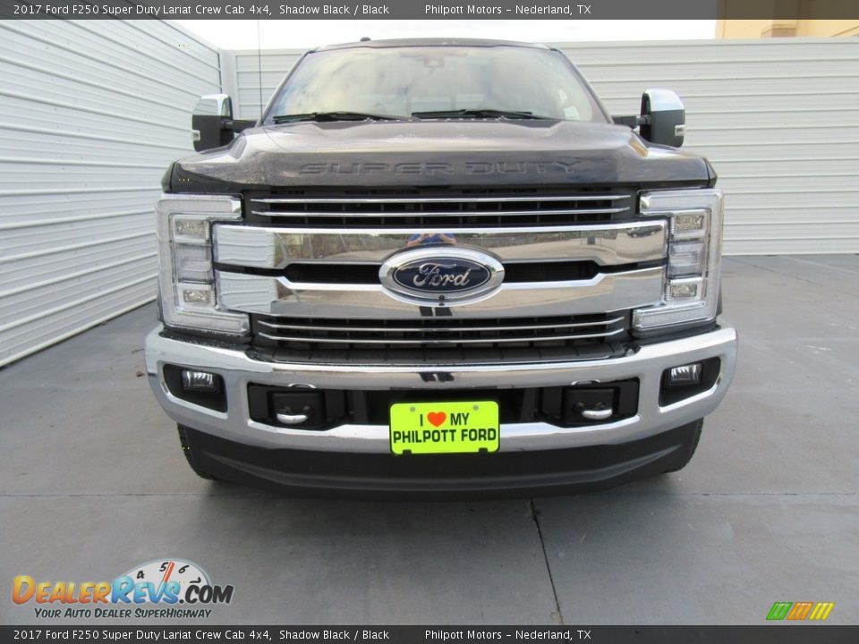 2017 Ford F250 Super Duty Lariat Crew Cab 4x4 Shadow Black / Black Photo #8
