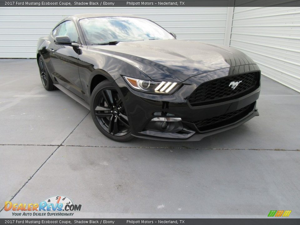 2017 Ford Mustang Ecoboost Coupe Shadow Black / Ebony Photo #1