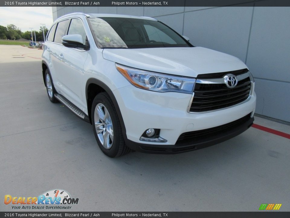 2016 Toyota Highlander Limited Blizzard Pearl / Ash Photo #1
