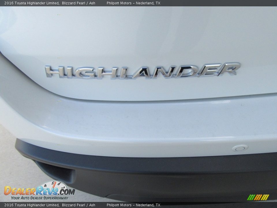 2016 Toyota Highlander Limited Blizzard Pearl / Ash Photo #14