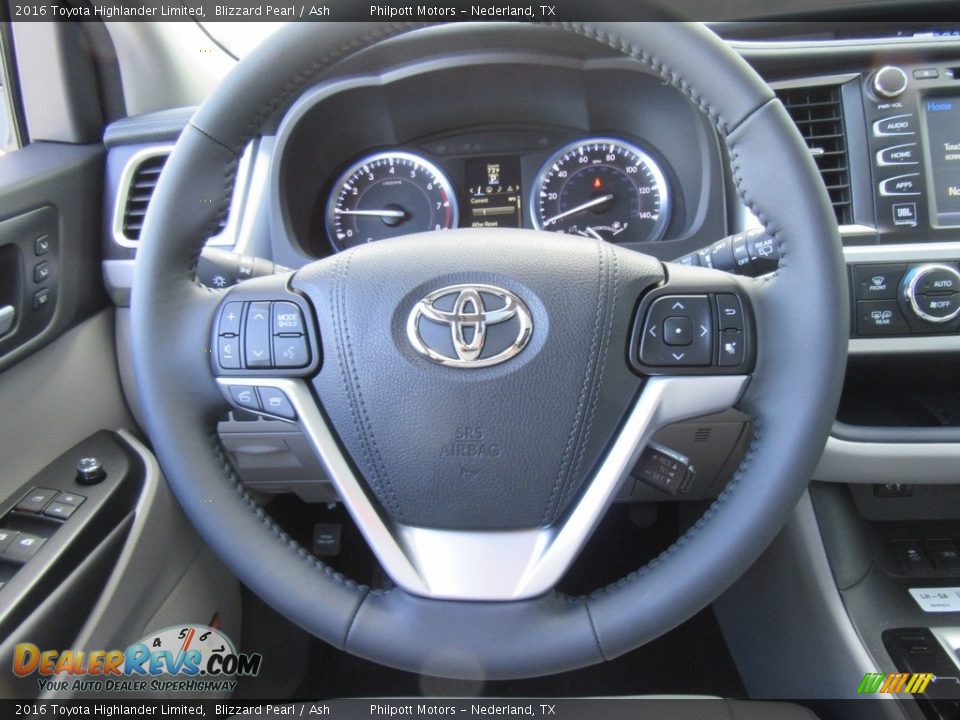 2016 Toyota Highlander Limited Blizzard Pearl / Ash Photo #33