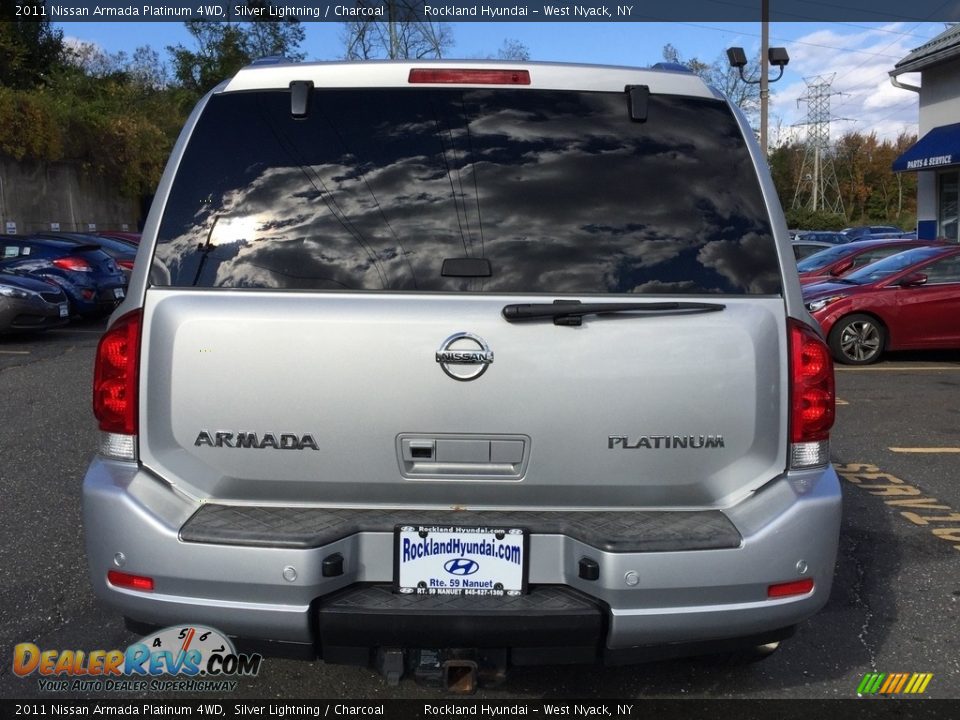 2011 Nissan Armada Platinum 4WD Silver Lightning / Charcoal Photo #5
