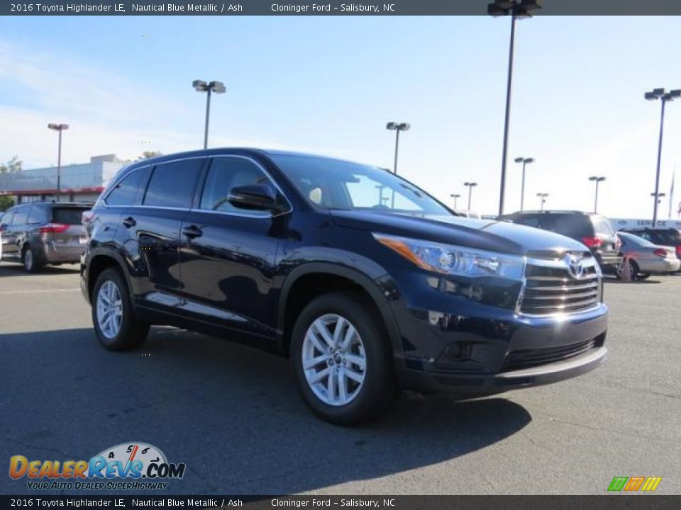 2016 Toyota Highlander LE Nautical Blue Metallic / Ash Photo #1