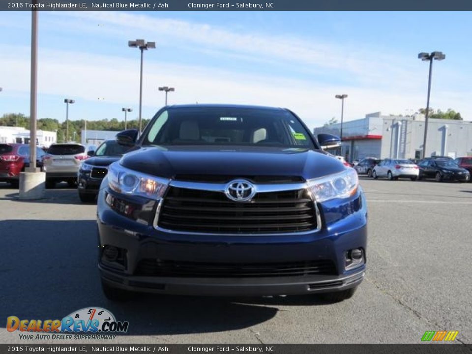2016 Toyota Highlander LE Nautical Blue Metallic / Ash Photo #2