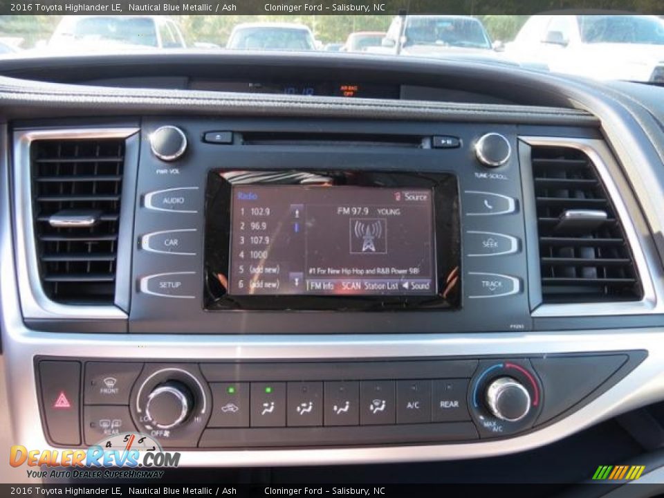 2016 Toyota Highlander LE Nautical Blue Metallic / Ash Photo #18