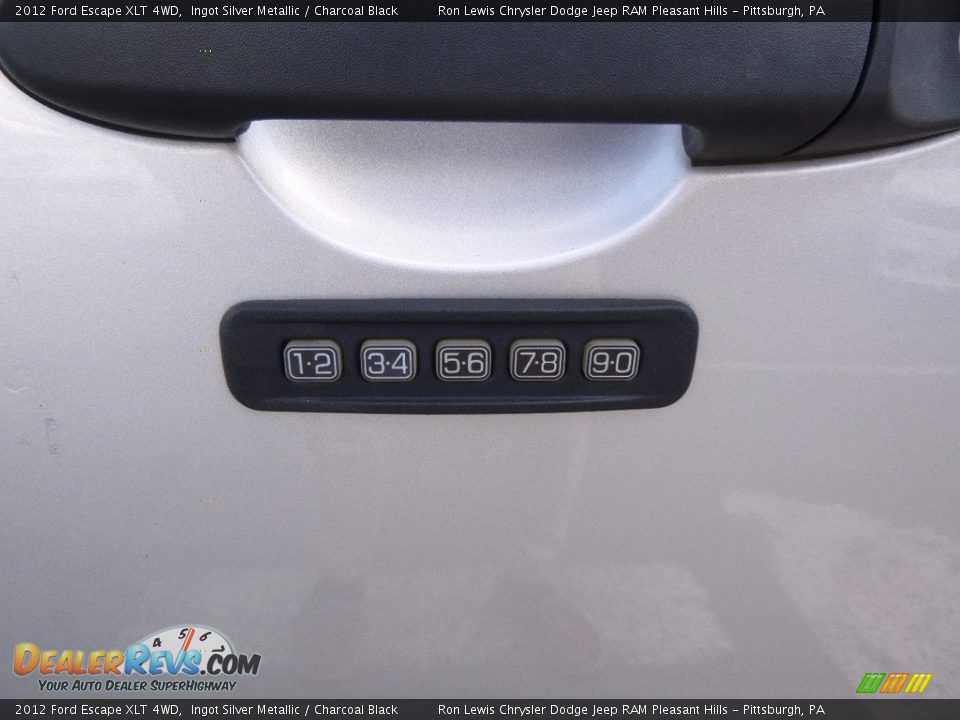 2012 Ford Escape XLT 4WD Ingot Silver Metallic / Charcoal Black Photo #10