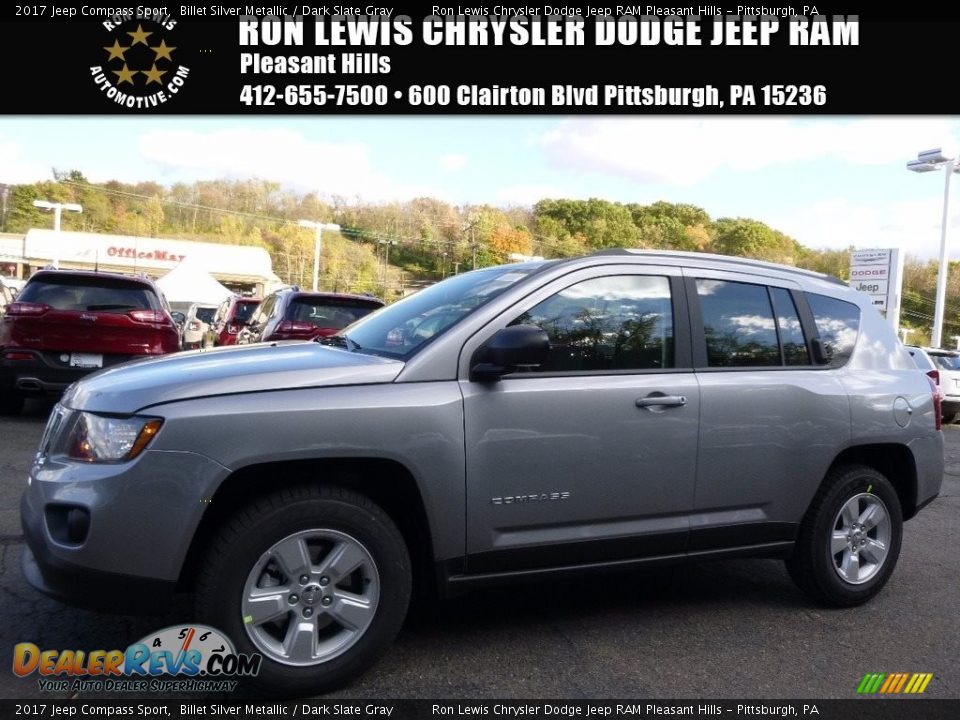 2017 Jeep Compass Sport Billet Silver Metallic / Dark Slate Gray Photo #1