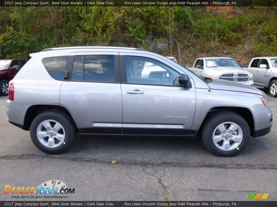 2017 Jeep Compass Sport Billet Silver Metallic / Dark Slate Gray Photo #7