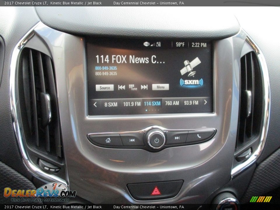 2017 Chevrolet Cruze LT Kinetic Blue Metallic / Jet Black Photo #17