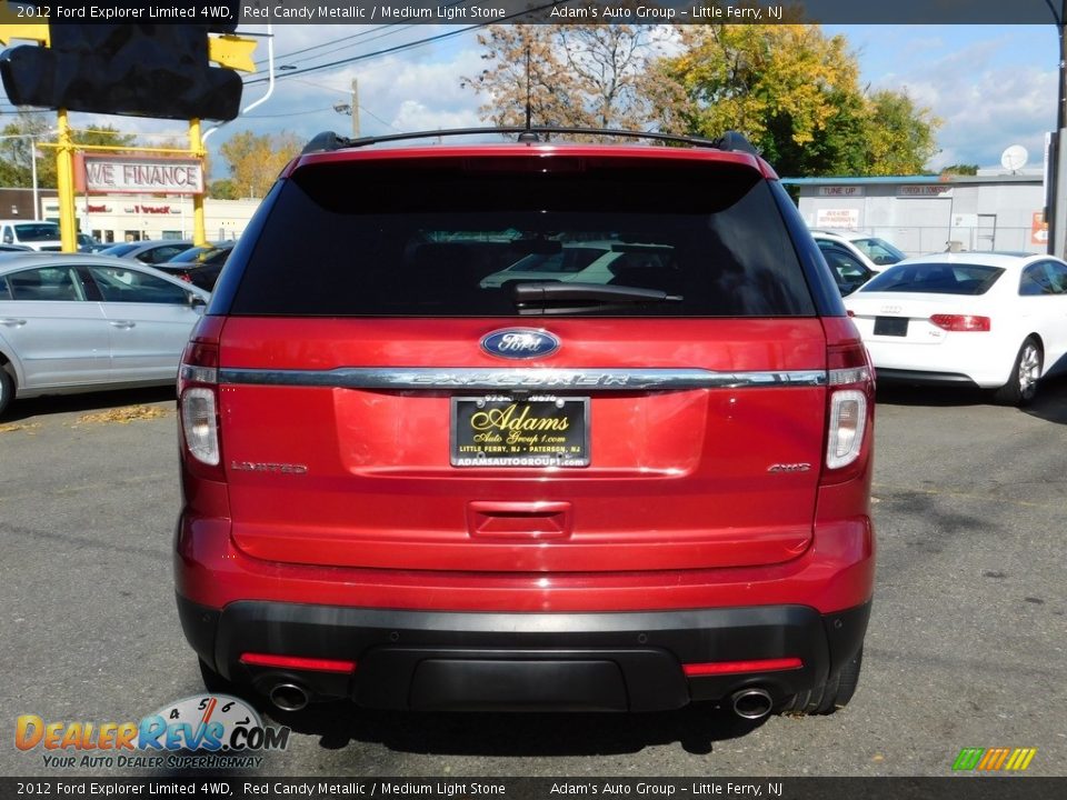 2012 Ford Explorer Limited 4WD Red Candy Metallic / Medium Light Stone Photo #6