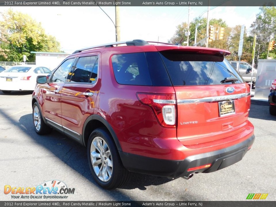 2012 Ford Explorer Limited 4WD Red Candy Metallic / Medium Light Stone Photo #7