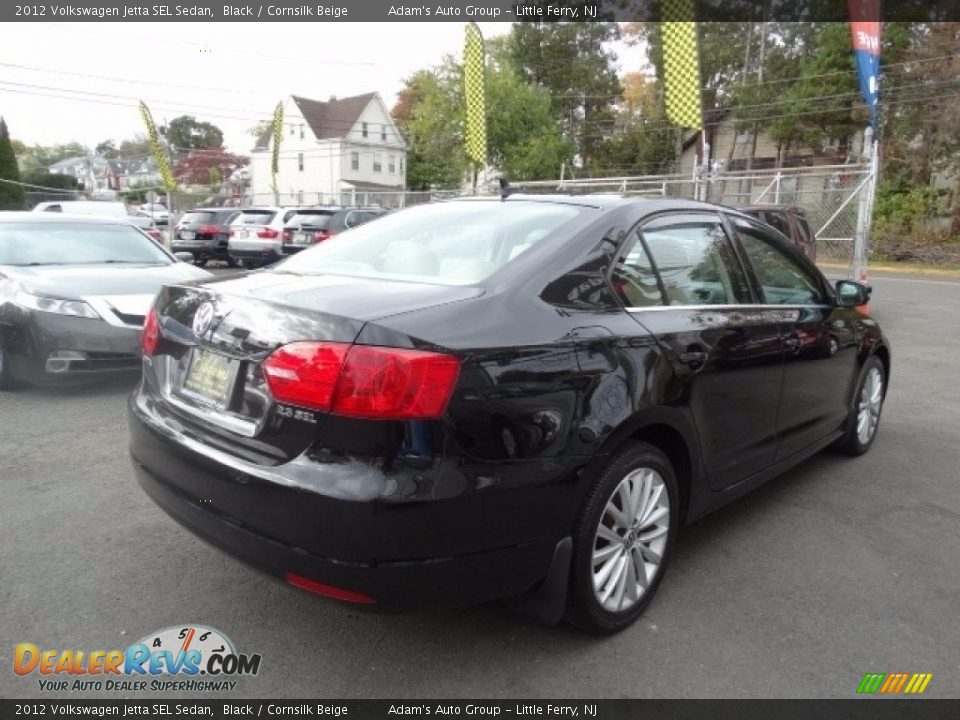 2012 Volkswagen Jetta SEL Sedan Black / Cornsilk Beige Photo #5