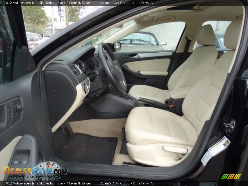 2012 Volkswagen Jetta SEL Sedan Black / Cornsilk Beige Photo #10