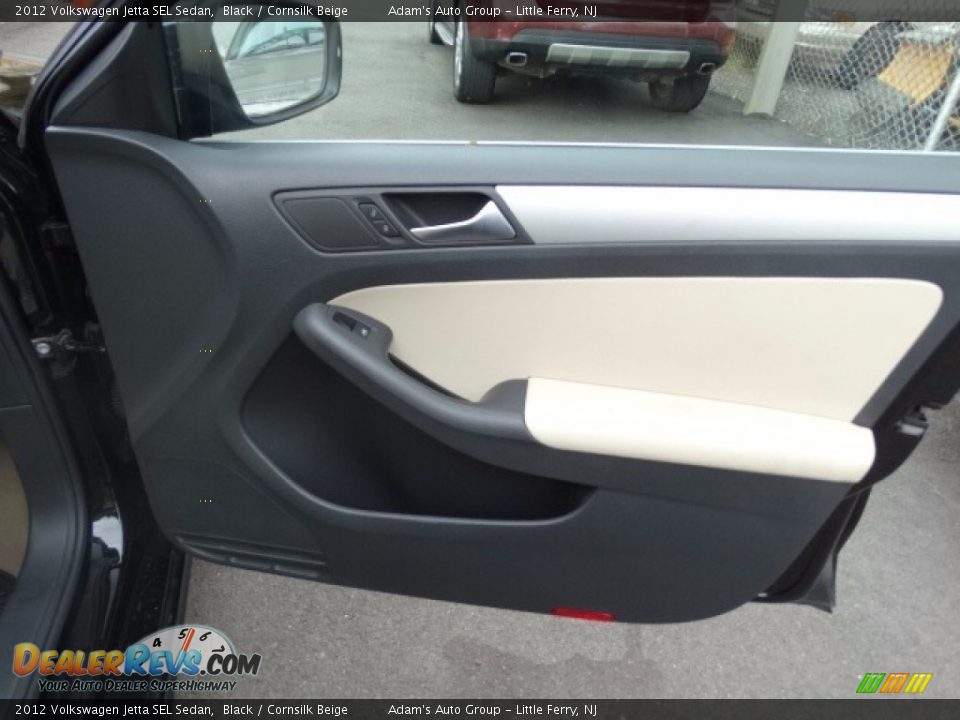 2012 Volkswagen Jetta SEL Sedan Black / Cornsilk Beige Photo #21