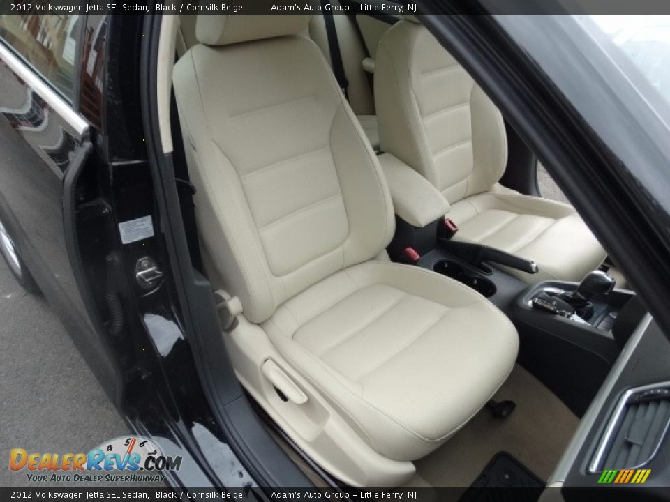 2012 Volkswagen Jetta SEL Sedan Black / Cornsilk Beige Photo #23