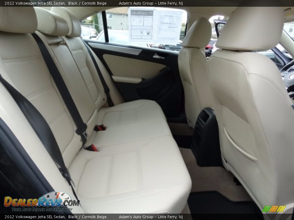 2012 Volkswagen Jetta SEL Sedan Black / Cornsilk Beige Photo #26