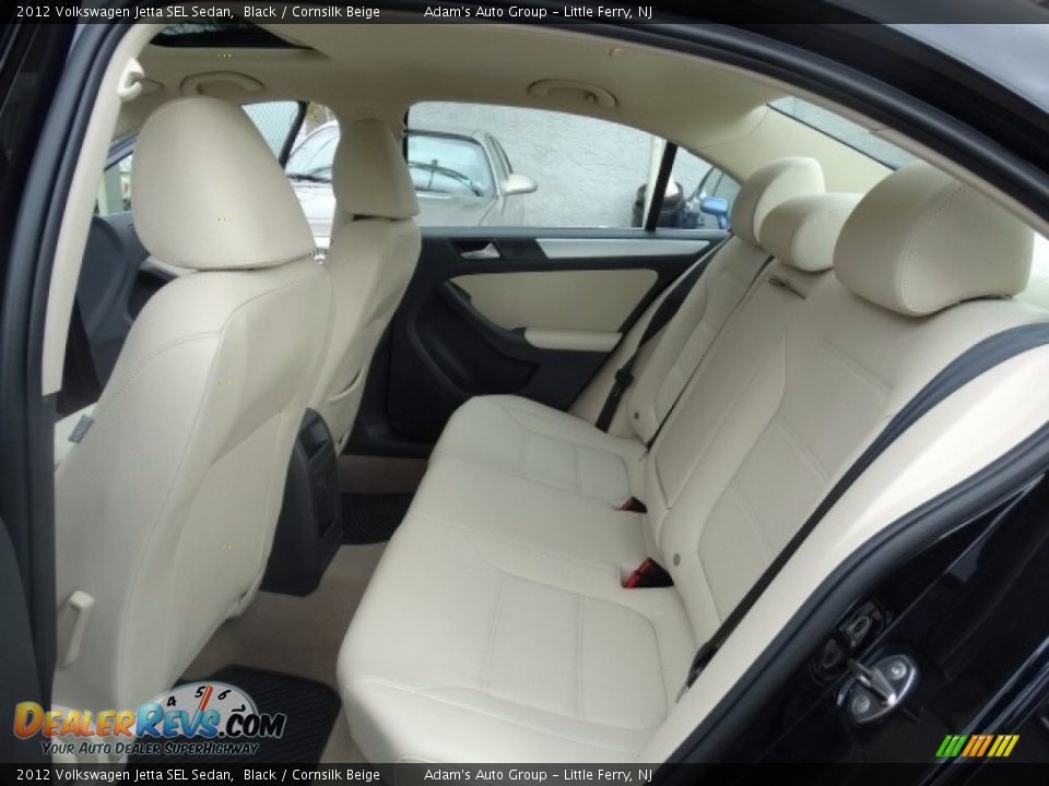 2012 Volkswagen Jetta SEL Sedan Black / Cornsilk Beige Photo #29