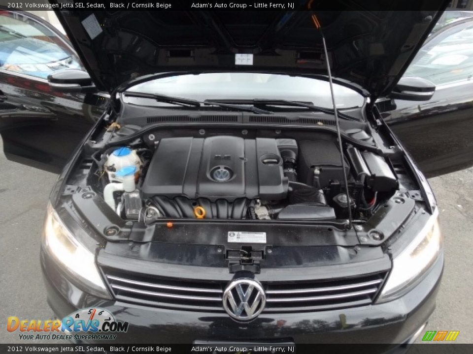2012 Volkswagen Jetta SEL Sedan Black / Cornsilk Beige Photo #31