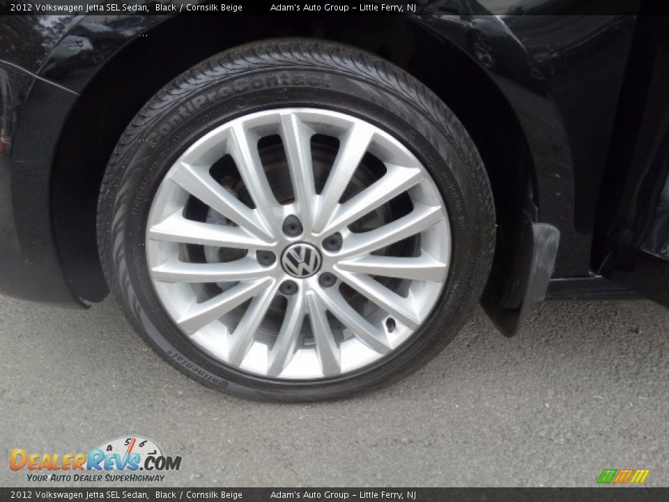 2012 Volkswagen Jetta SEL Sedan Black / Cornsilk Beige Photo #33