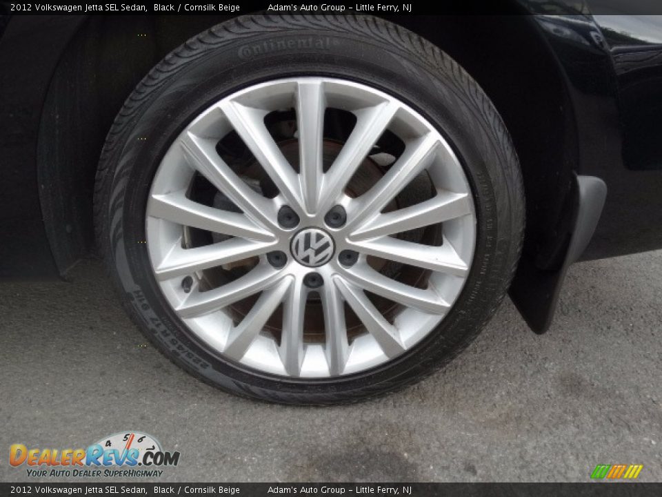 2012 Volkswagen Jetta SEL Sedan Black / Cornsilk Beige Photo #34