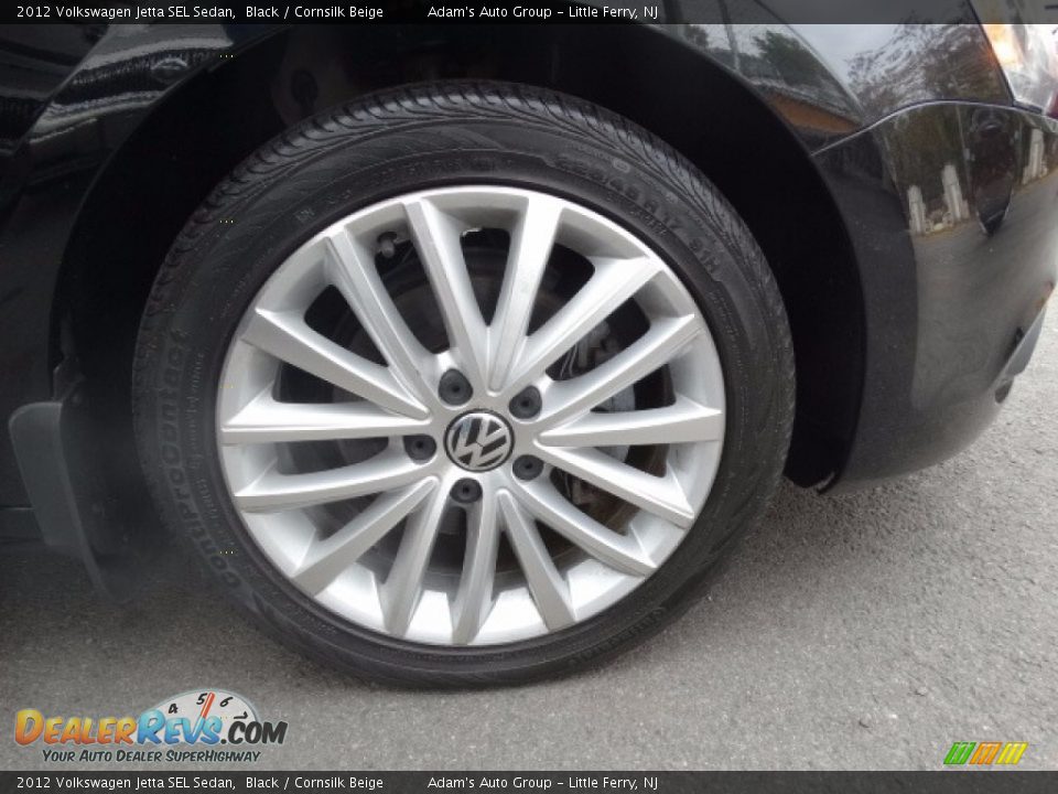 2012 Volkswagen Jetta SEL Sedan Black / Cornsilk Beige Photo #36