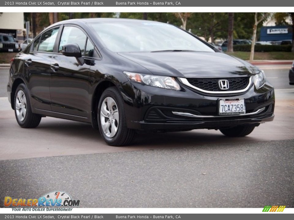 2013 Honda Civic LX Sedan Crystal Black Pearl / Black Photo #1