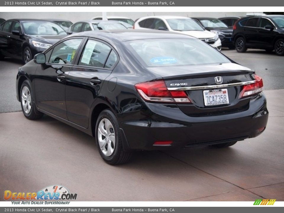 2013 Honda Civic LX Sedan Crystal Black Pearl / Black Photo #2