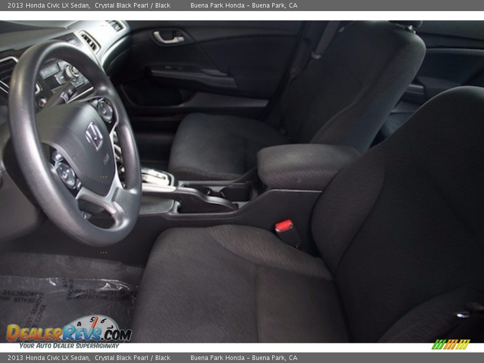 2013 Honda Civic LX Sedan Crystal Black Pearl / Black Photo #3