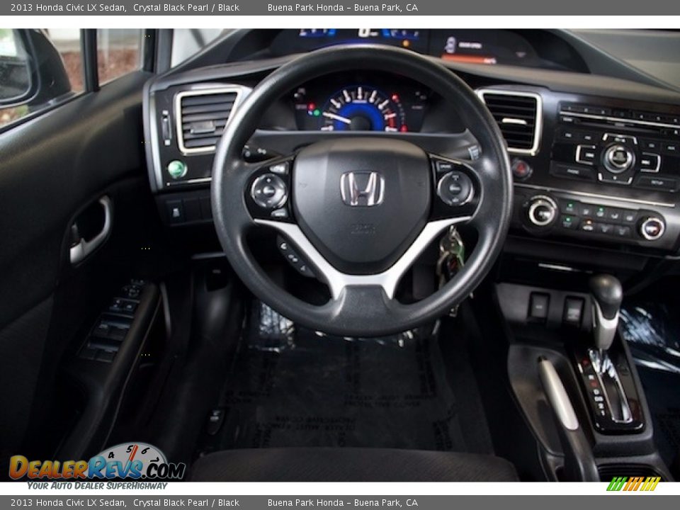 2013 Honda Civic LX Sedan Crystal Black Pearl / Black Photo #5