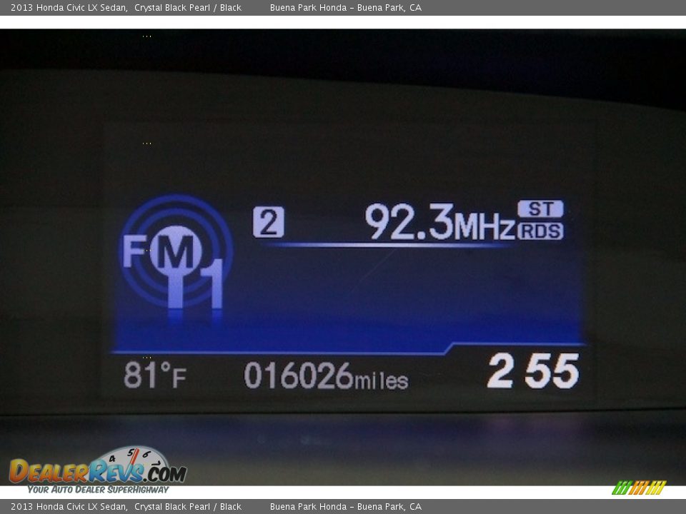 2013 Honda Civic LX Sedan Crystal Black Pearl / Black Photo #6