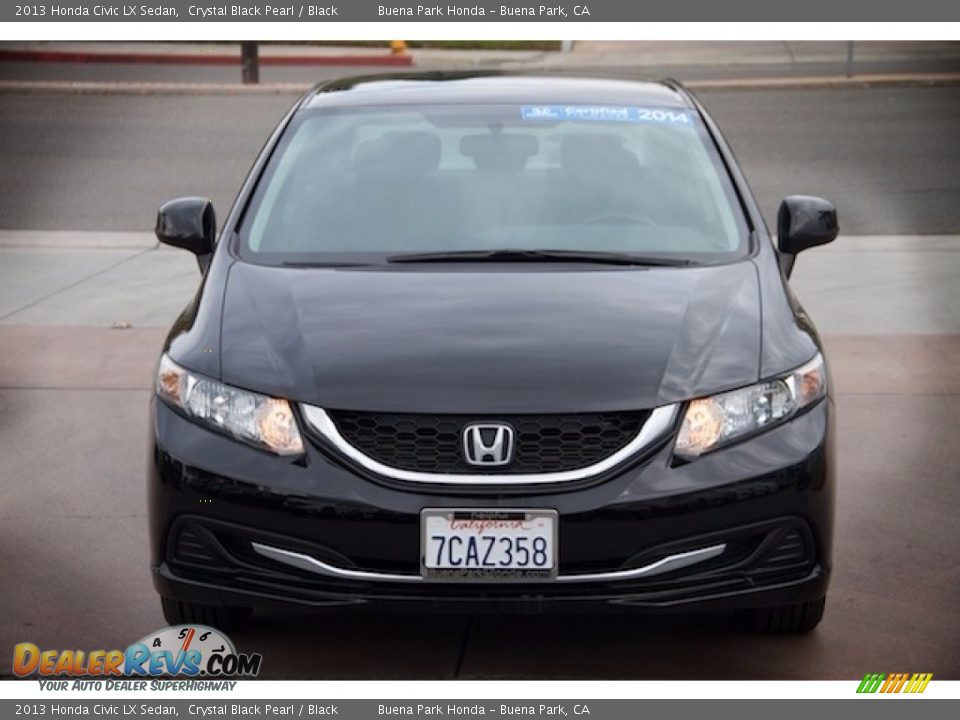 2013 Honda Civic LX Sedan Crystal Black Pearl / Black Photo #7