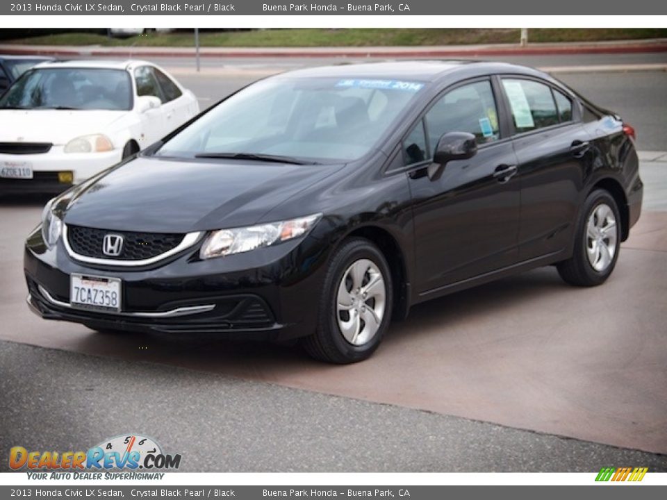2013 Honda Civic LX Sedan Crystal Black Pearl / Black Photo #8