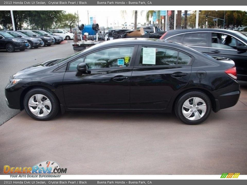 2013 Honda Civic LX Sedan Crystal Black Pearl / Black Photo #9