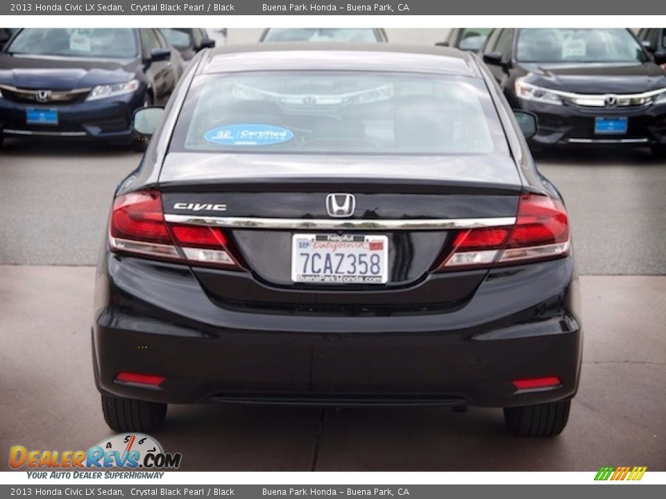 2013 Honda Civic LX Sedan Crystal Black Pearl / Black Photo #10