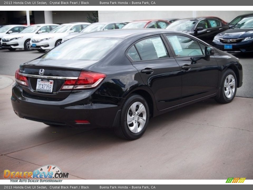 2013 Honda Civic LX Sedan Crystal Black Pearl / Black Photo #11