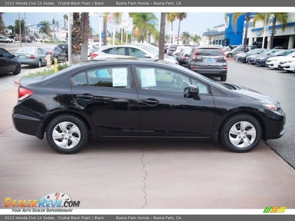 2013 Honda Civic LX Sedan Crystal Black Pearl / Black Photo #12