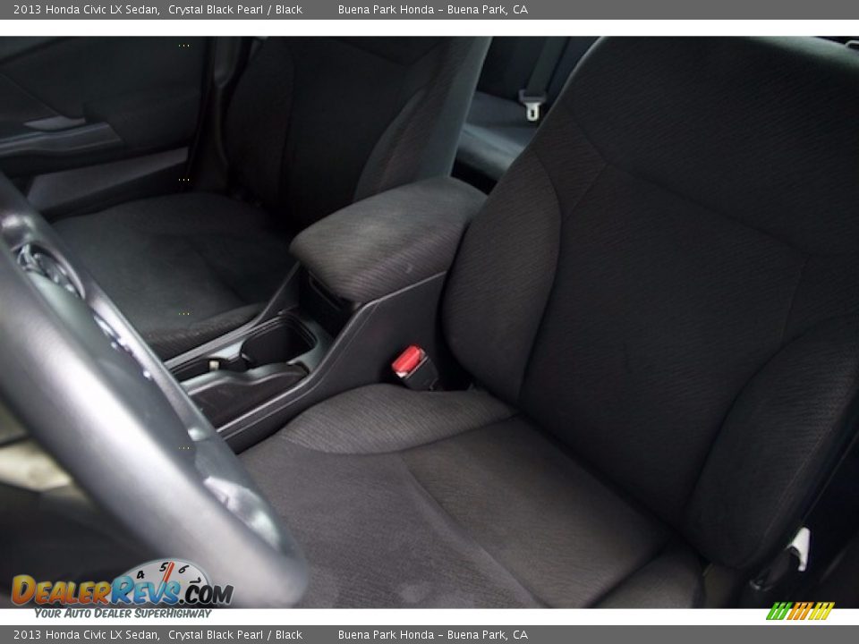 2013 Honda Civic LX Sedan Crystal Black Pearl / Black Photo #14