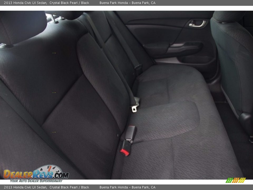 2013 Honda Civic LX Sedan Crystal Black Pearl / Black Photo #16
