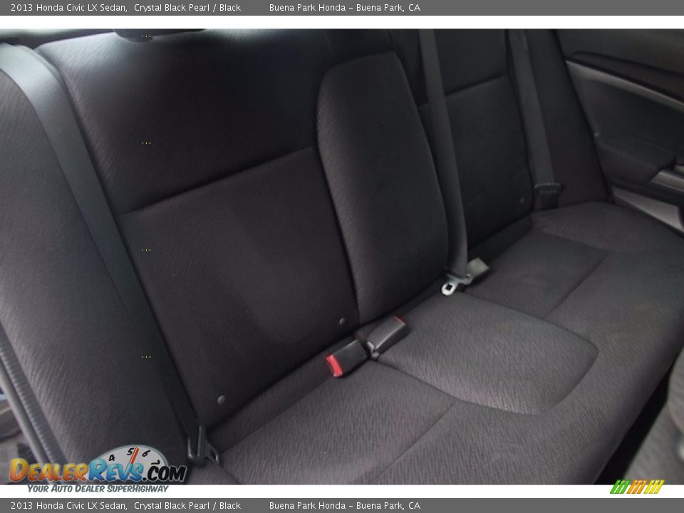 2013 Honda Civic LX Sedan Crystal Black Pearl / Black Photo #17