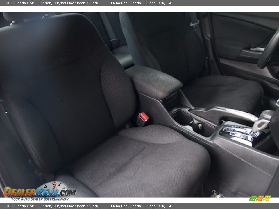 2013 Honda Civic LX Sedan Crystal Black Pearl / Black Photo #19