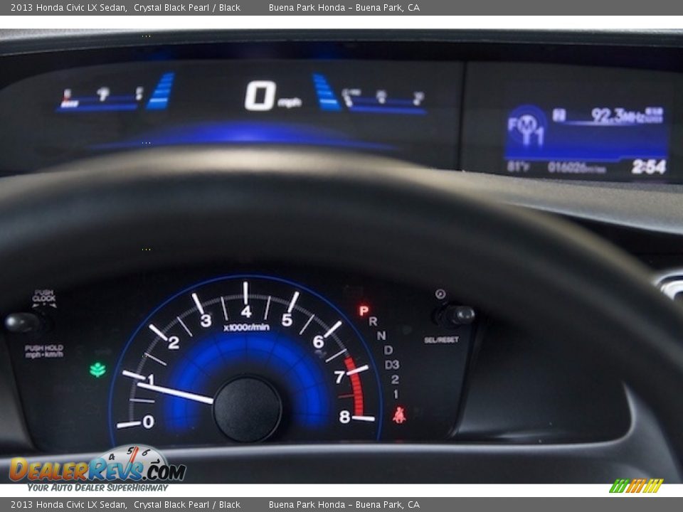 2013 Honda Civic LX Sedan Crystal Black Pearl / Black Photo #20