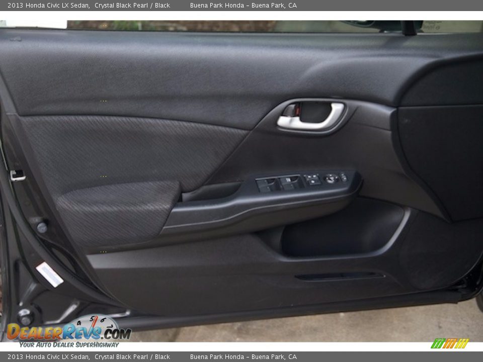 2013 Honda Civic LX Sedan Crystal Black Pearl / Black Photo #22