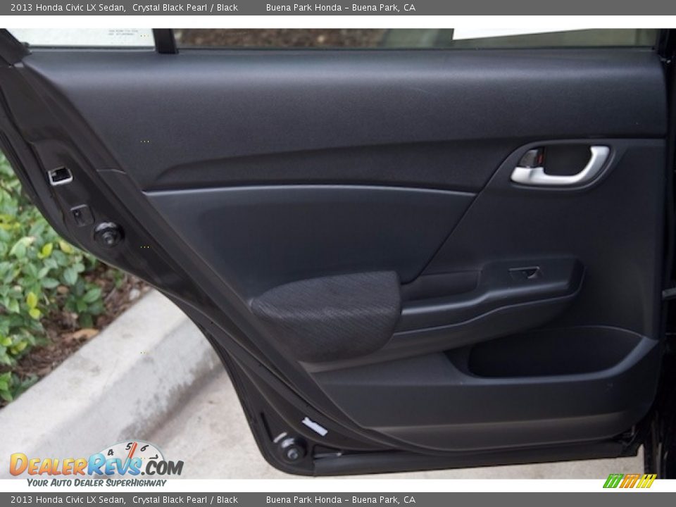 2013 Honda Civic LX Sedan Crystal Black Pearl / Black Photo #23