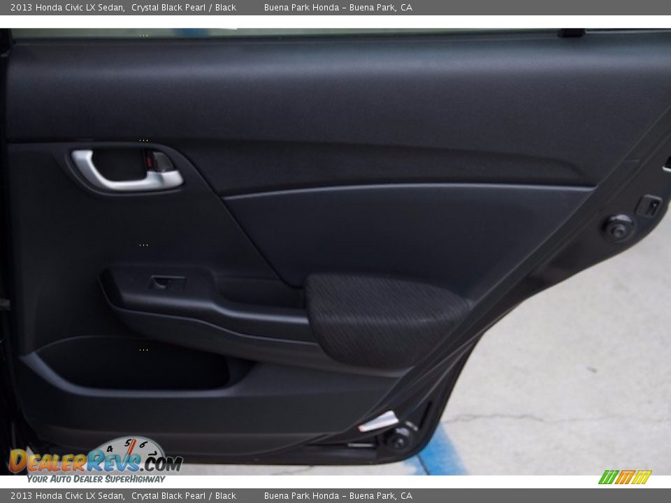 2013 Honda Civic LX Sedan Crystal Black Pearl / Black Photo #24