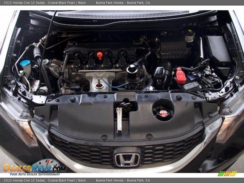 2013 Honda Civic LX Sedan Crystal Black Pearl / Black Photo #26