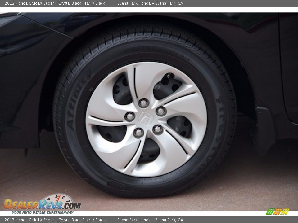 2013 Honda Civic LX Sedan Crystal Black Pearl / Black Photo #27