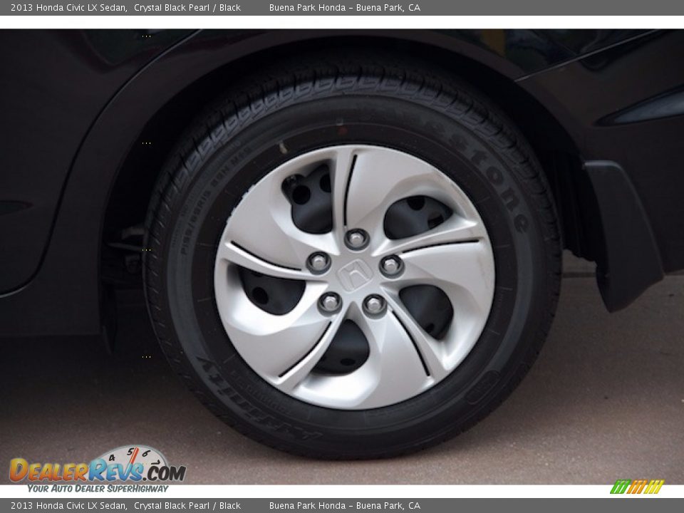 2013 Honda Civic LX Sedan Crystal Black Pearl / Black Photo #28