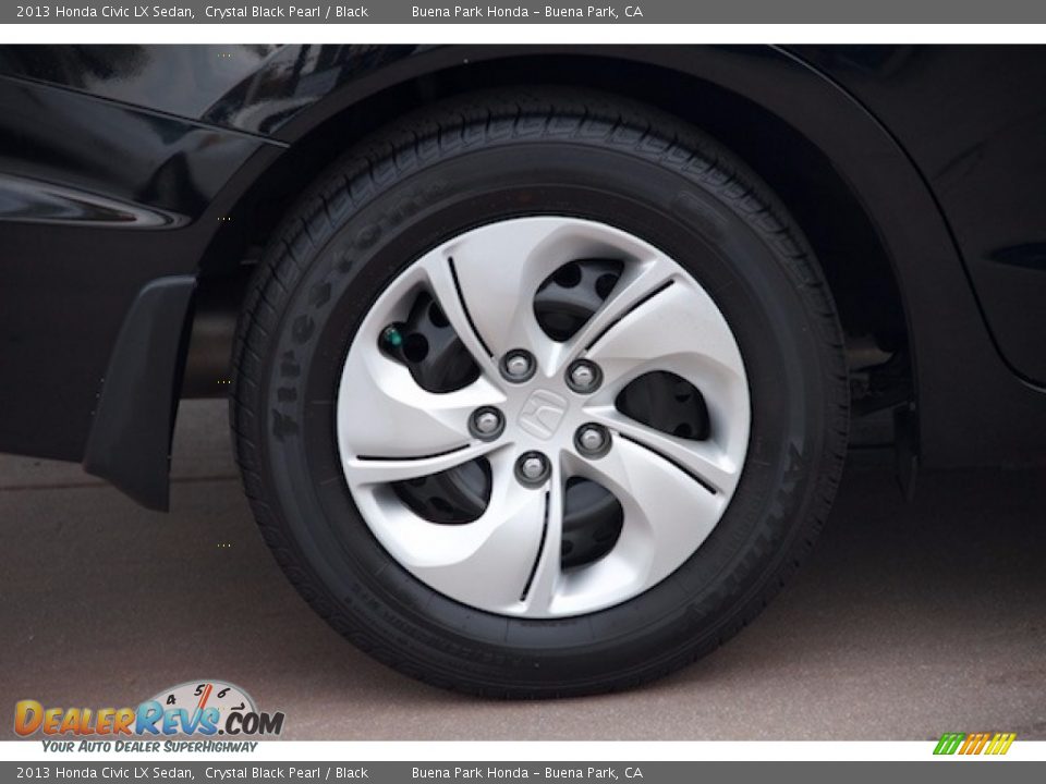 2013 Honda Civic LX Sedan Crystal Black Pearl / Black Photo #29